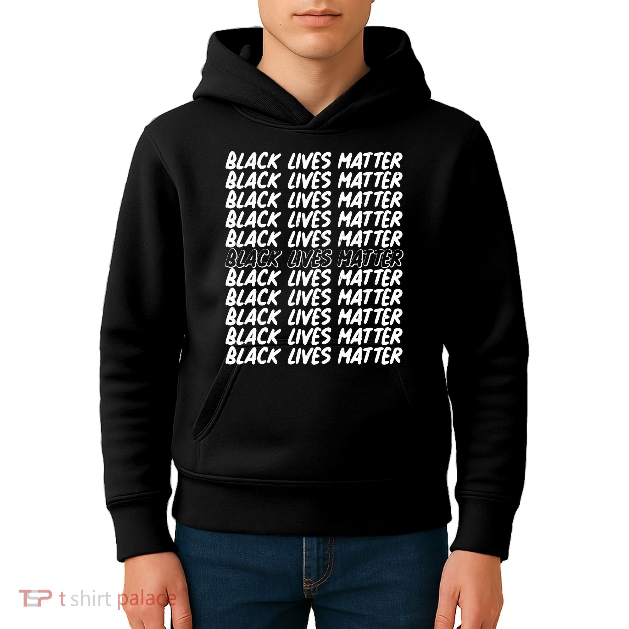 Black Lives Matter Pattern Kids Hoodie