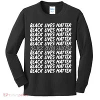 Black Lives Matter Pattern Kids Long Sleeve Shirt thumb 0