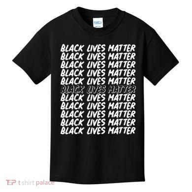 Black Lives Matter Pattern Kids T-Shirt