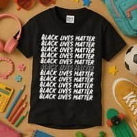 Black Lives Matter Pattern Kids T-Shirt thumb 3