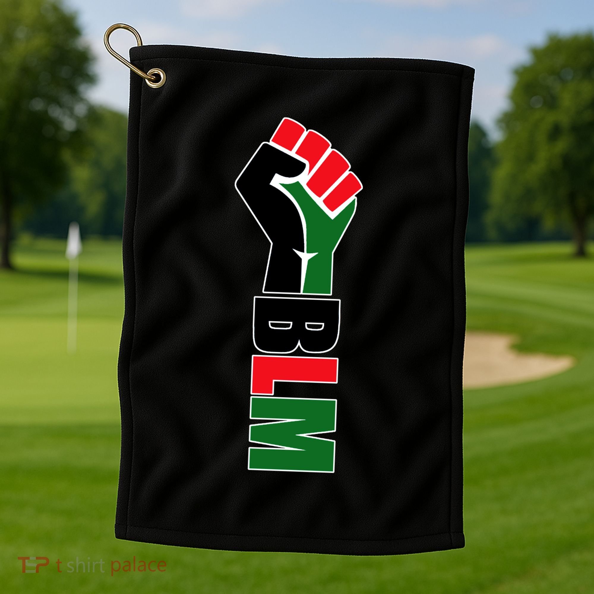 Black Lives Matter Power Fist Golf Towel