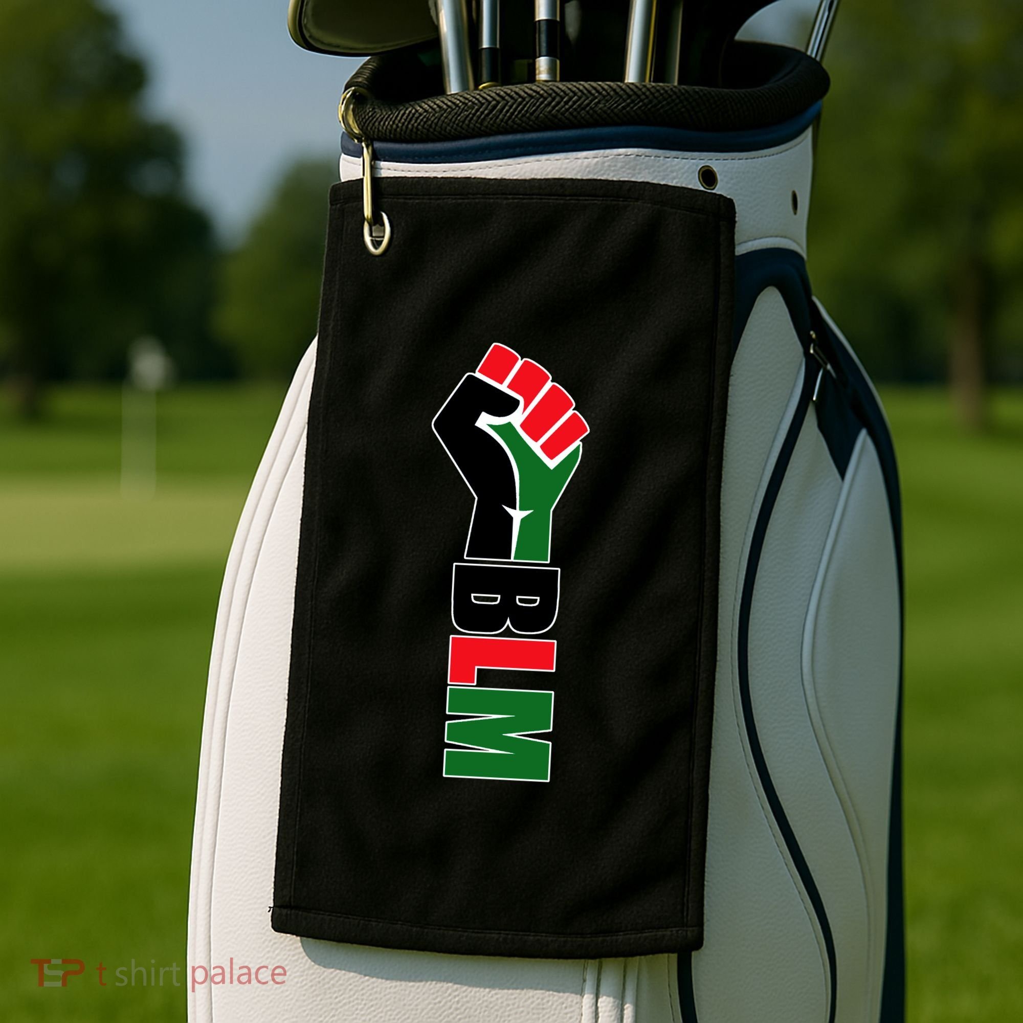 Black Lives Matter Power Fist Golf Towel