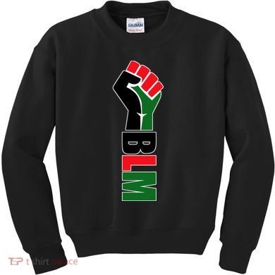 Black Lives Matter Power Fist Kids Sweatshirt