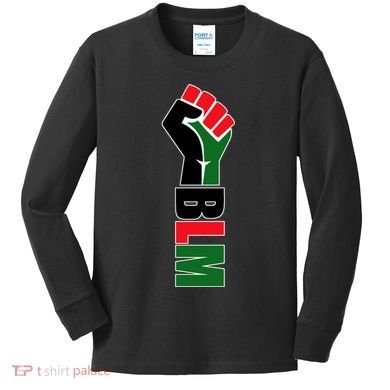 Black Lives Matter Power Fist Kids Long Sleeve Shirt