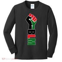 Black Lives Matter Power Fist Kids Long Sleeve Shirt thumb 0