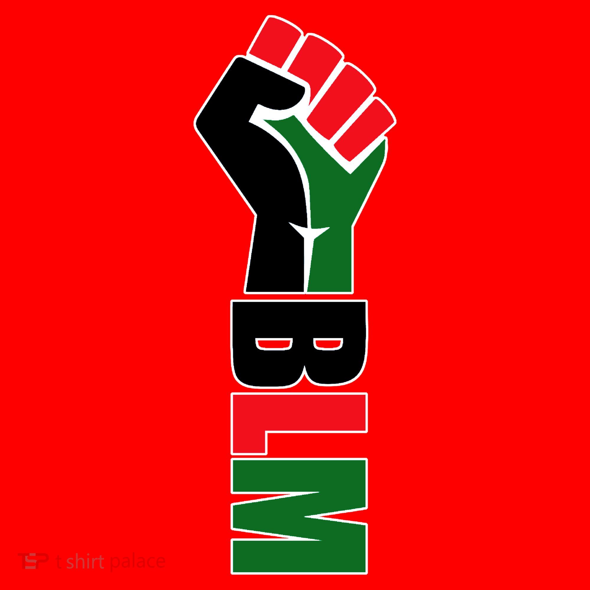 Black Lives Matter Power Fist Santa Hat
