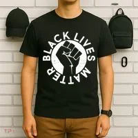 Black Lives Matter Protest Emblem T-Shirt thumb 6