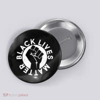 Black Lives Matter Protest Emblem Button thumb 0