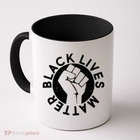 Black Lives Matter Protest Emblem Coffee Mug thumb 0