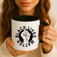 Black Lives Matter Protest Emblem Coffee Mug thumb 3