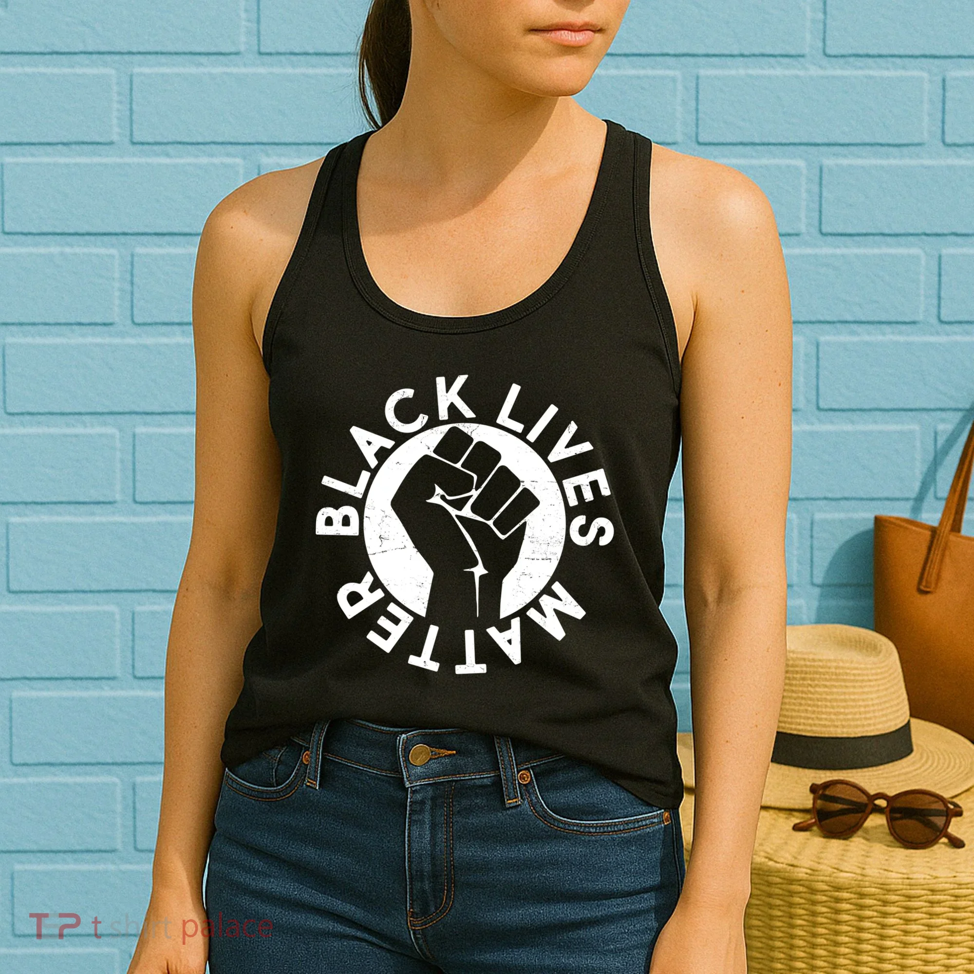Black Lives Matter Protest Emblem Women's Tank Top