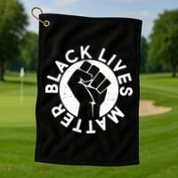 Black Lives Matter Protest Emblem Golf Towel thumb 1