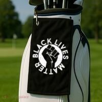 Black Lives Matter Protest Emblem Golf Towel thumb 2