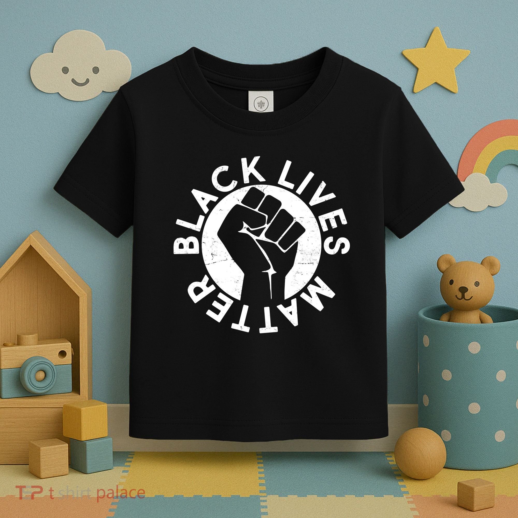 Black Lives Matter Protest Emblem Toddler T-Shirt
