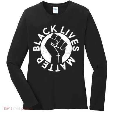 Black Lives Matter Protest Emblem Women's Long Sleeve Shirt