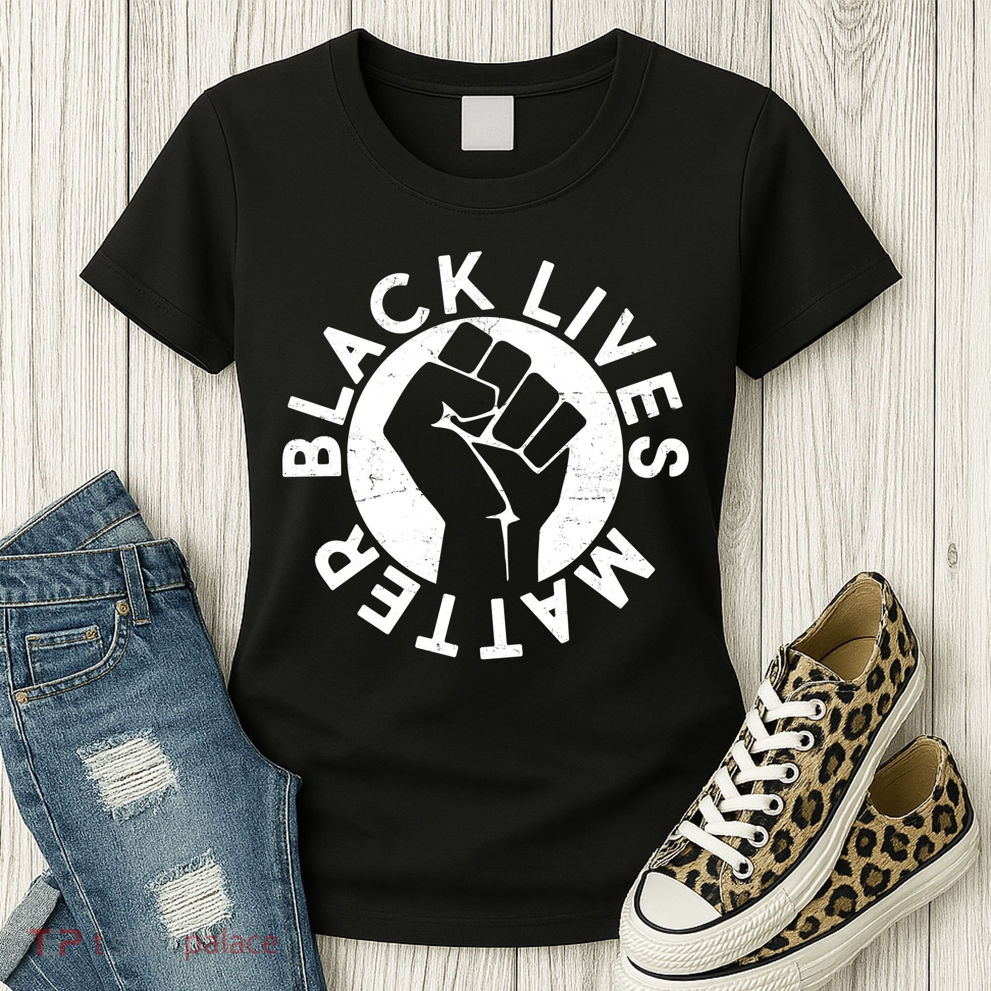 Black Lives Matter Protest Emblem Women's T-Shirt