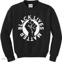 Black Lives Matter Protest Emblem Kids Sweatshirt thumb 0