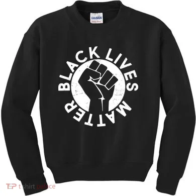 Black Lives Matter Protest Emblem Kids Sweatshirt