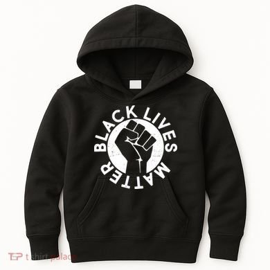 Black Lives Matter Protest Emblem Kids Hoodie