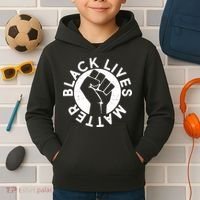 Black Lives Matter Protest Emblem Kids Hoodie thumb 2