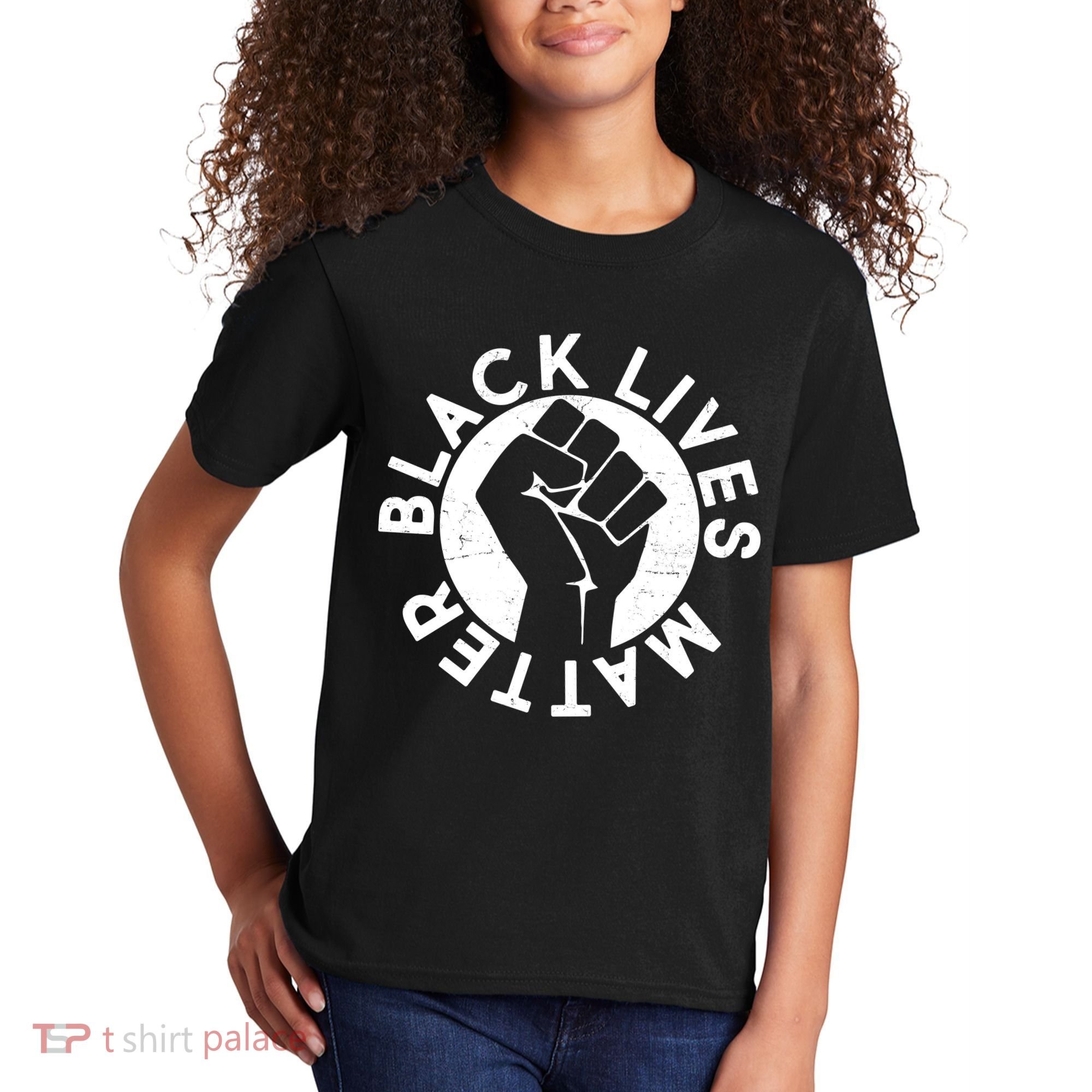 Black Lives Matter Protest Emblem Kids T-Shirt