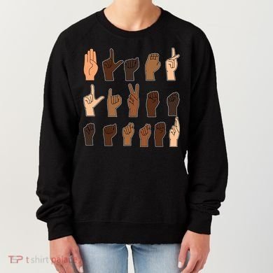 Black Lives Matter Sign Language Women's Sweatshirt