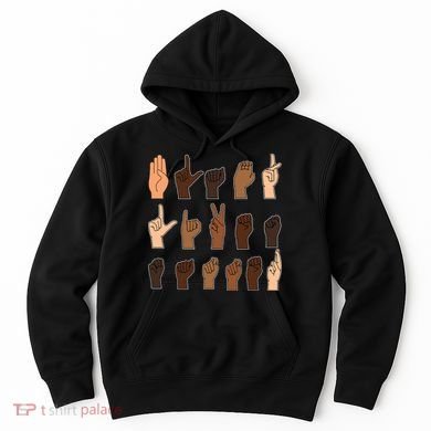 Black Lives Matter Sign Language Hoodie