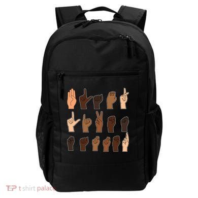 Black Lives Matter Sign Language Backpack