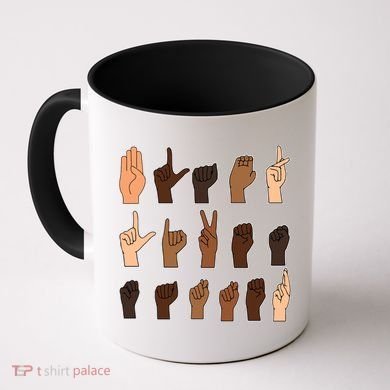 Black Lives Matter Sign Language Coffee Mug