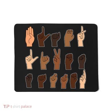 Black Lives Matter Sign Language Mousepad