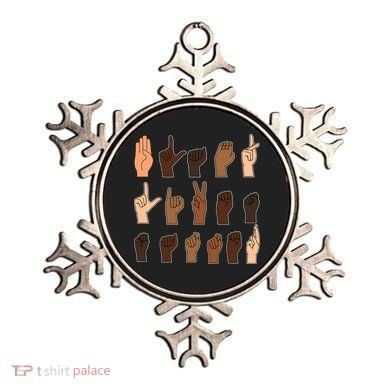 Black Lives Matter Sign Language Ornament