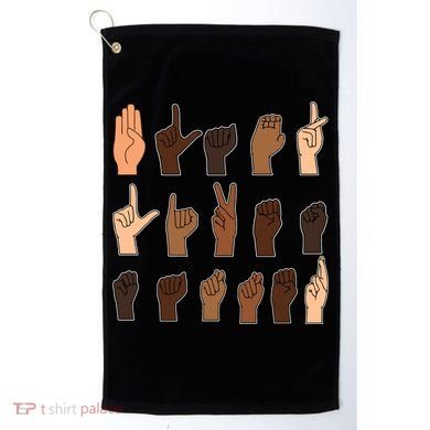 Black Lives Matter Sign Language Golf Towel