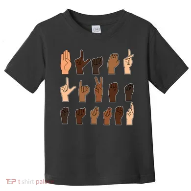 Black Lives Matter Sign Language Toddler T-Shirt