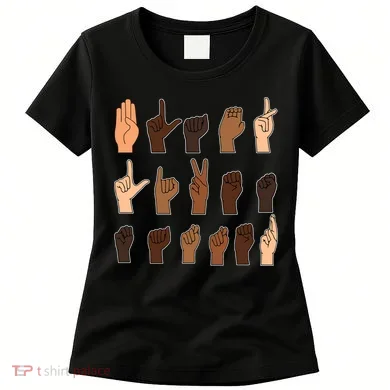Black Lives Matter Sign Language Women's T-Shirt