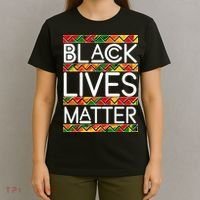 Black Lives Matter Traditional Colors T-Shirt thumb 4