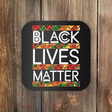 Black Lives Matter Traditional Colors Coaster