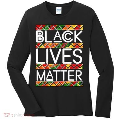 Black Lives Matter Traditional Colors Women's Long Sleeve Shirt