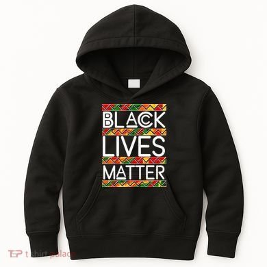 Black Lives Matter Traditional Colors Kids Hoodie