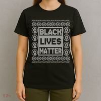Black Lives Matter Ugly Christmas Sweater T-Shirt thumb 4