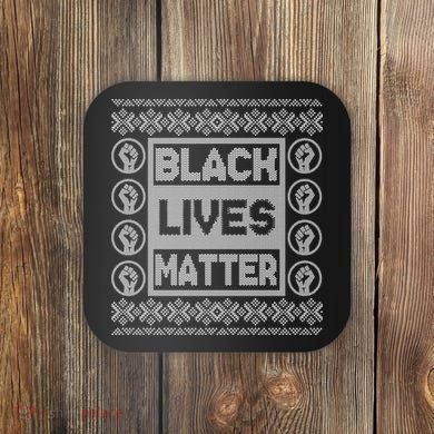 Black Lives Matter Ugly Christmas Sweater Coaster