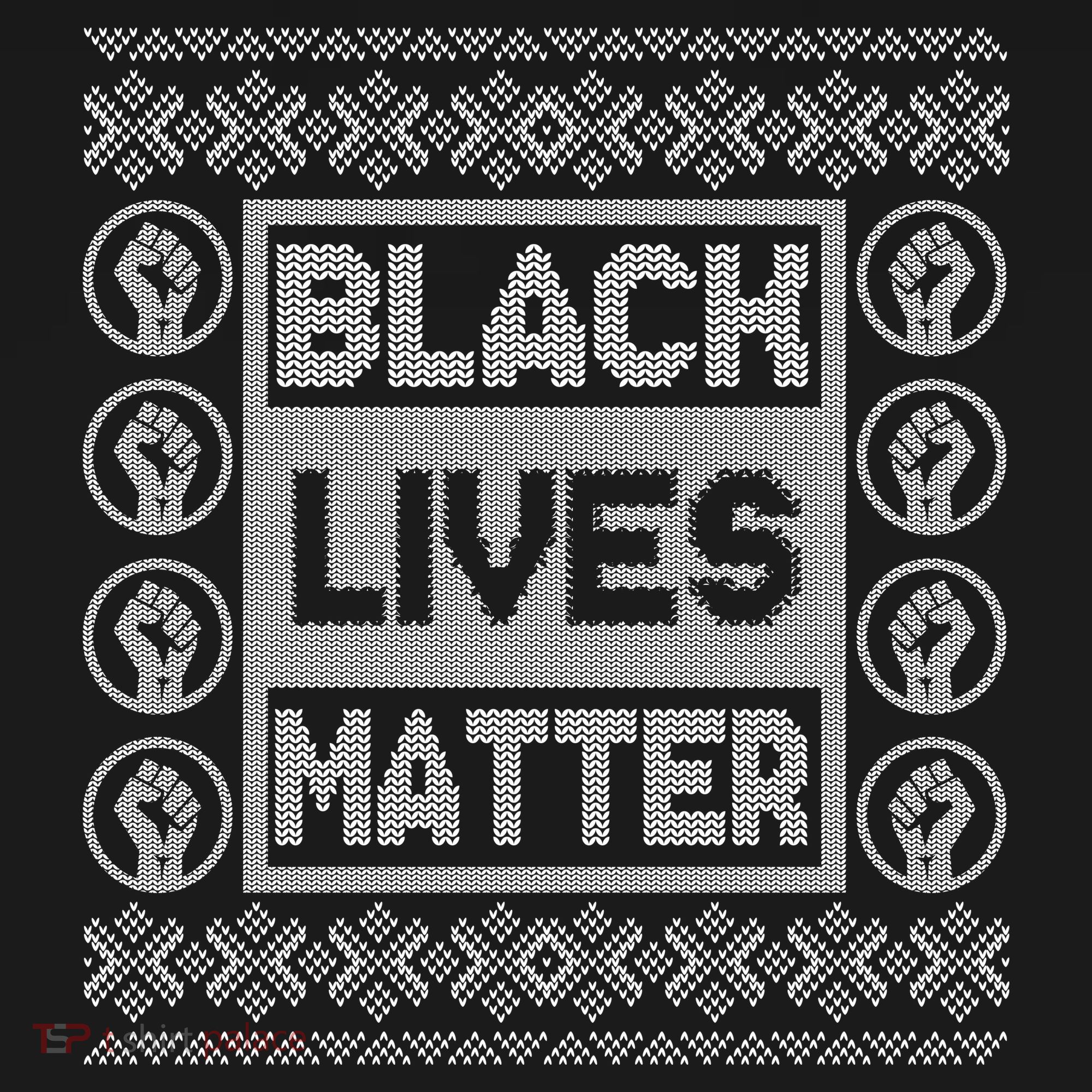 Black Lives Matter Ugly Christmas Sweater Coaster