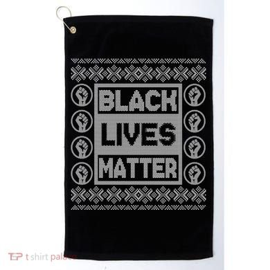Black Lives Matter Ugly Christmas Sweater Golf Towel