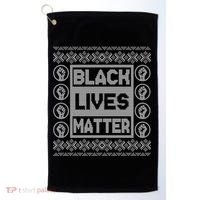 Black Lives Matter Ugly Christmas Sweater Golf Towel thumb 0