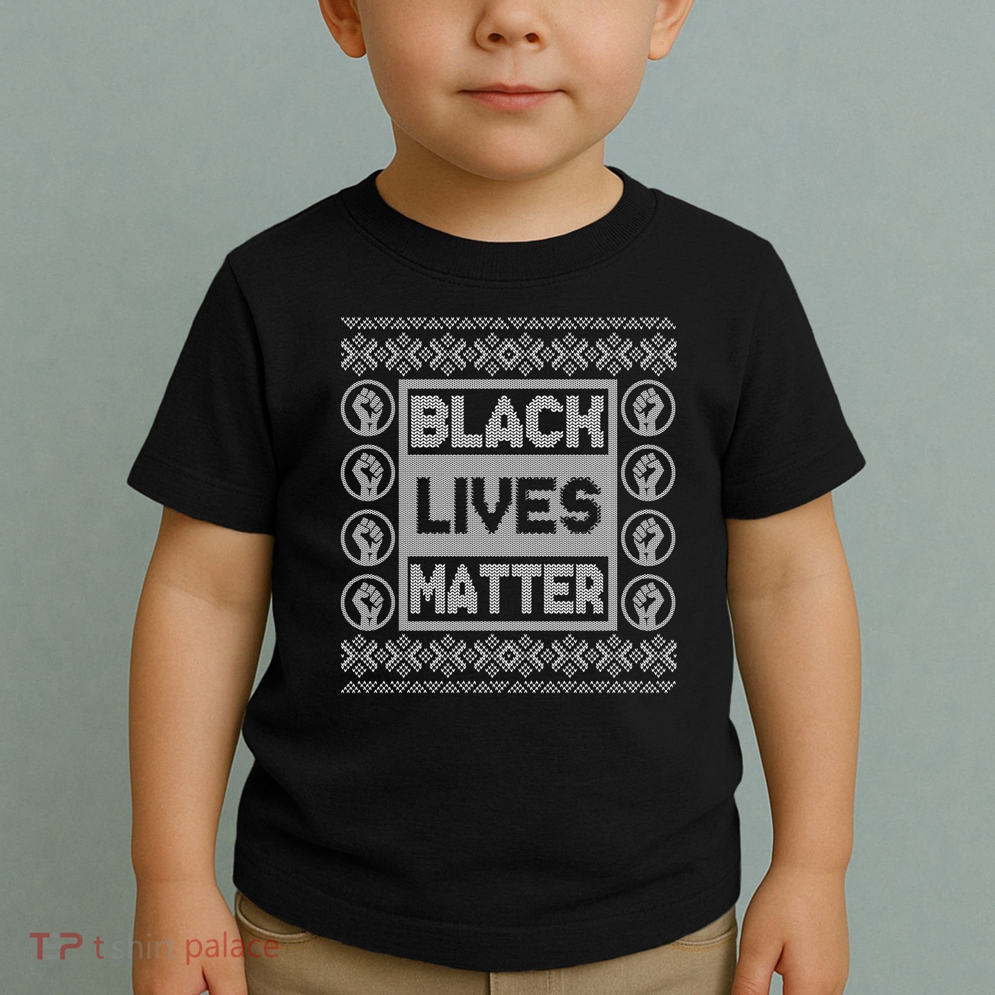 Black Lives Matter Ugly Christmas Sweater Toddler T-Shirt