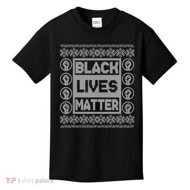 Black Lives Matter Ugly Christmas Sweater Kids T-Shirt