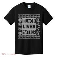 Black Lives Matter Ugly Christmas Sweater Kids T-Shirt thumb 0