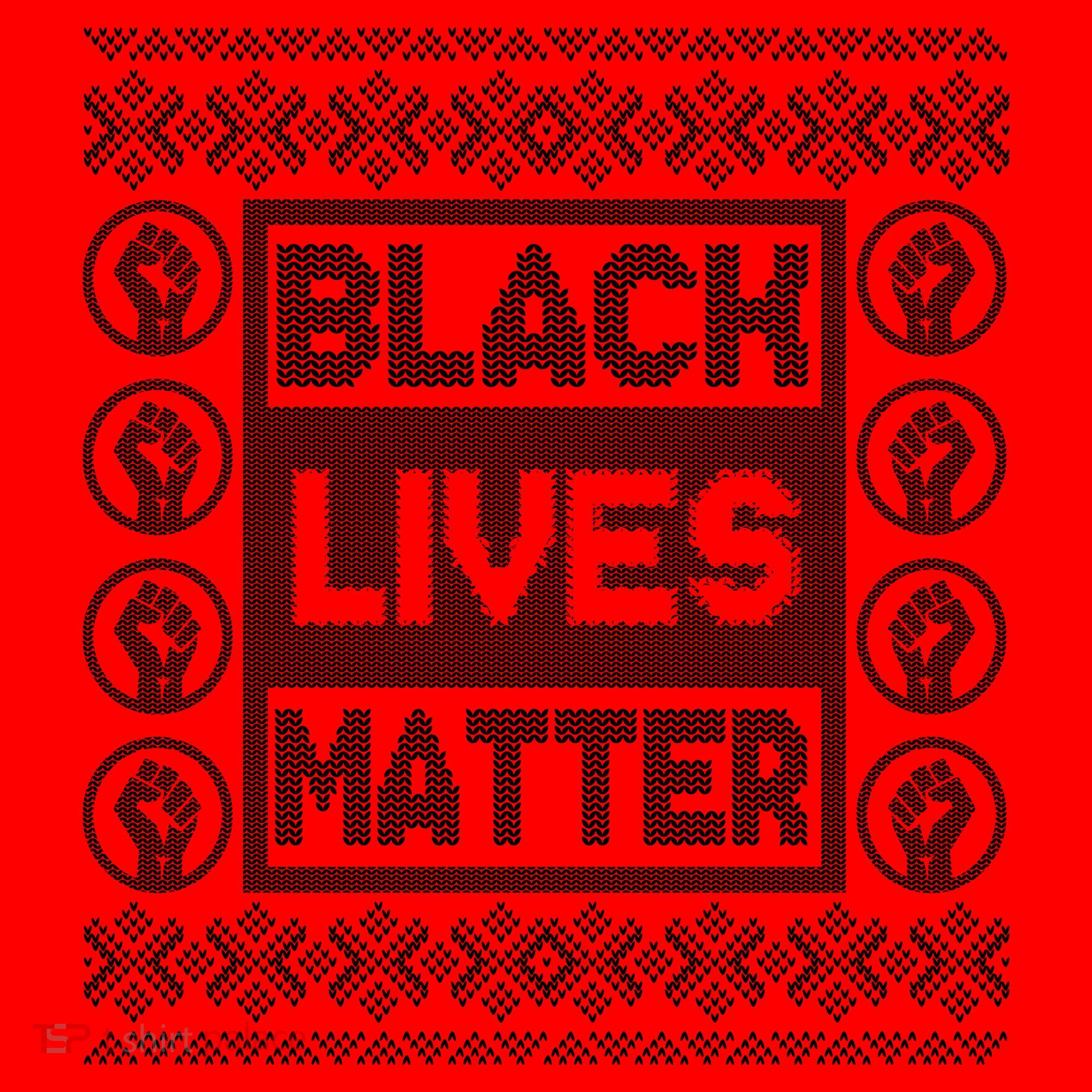 Black Lives Matter Ugly Christmas Sweater Santa Hat