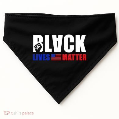 Black Lives Matter US Flag USA-Made Doggie Bandana