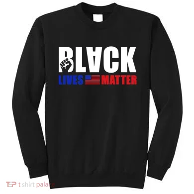 Black Lives Matter US Flag Sweatshirt