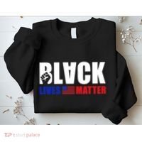 Black Lives Matter US Flag Sweatshirt thumb 2